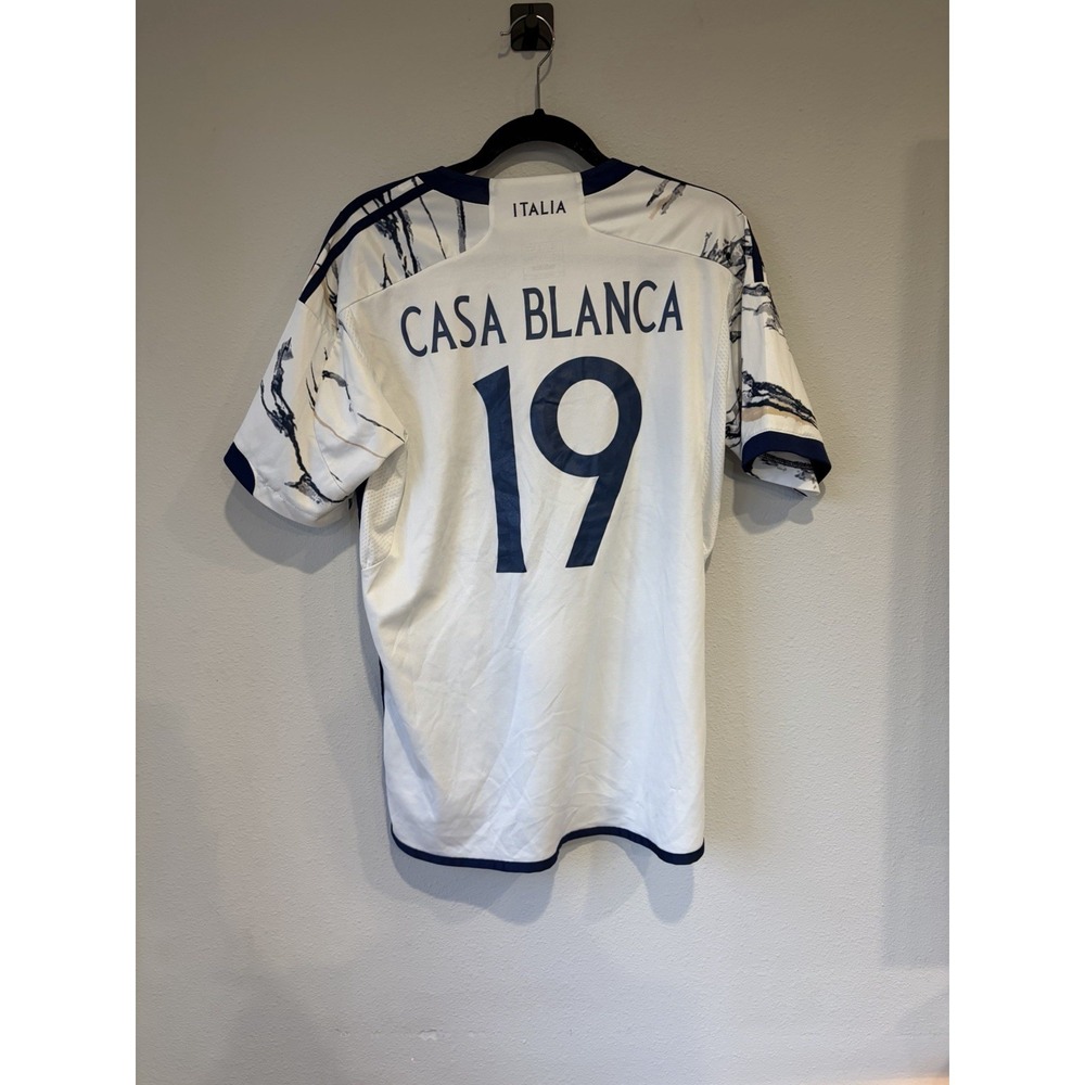 ITALY 2023/2024 AWAY FOOTBALL SHIRT‎ JERSEY ADIDAS L #19 Casa Blanca - Picture 8 of 8